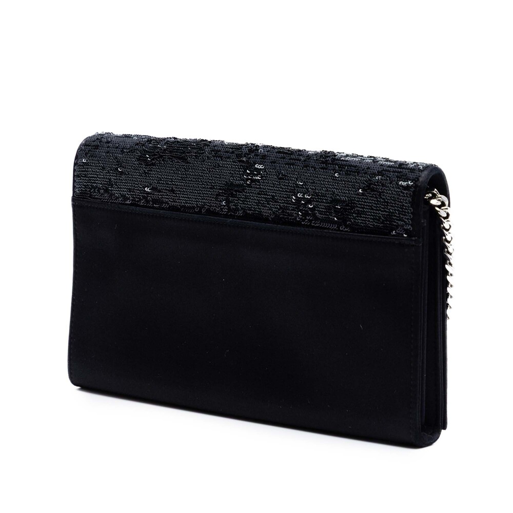 Pre-Loved Saint Laurent Sequin Monogram Kate Wallet on Chain - Picture 2 of 7